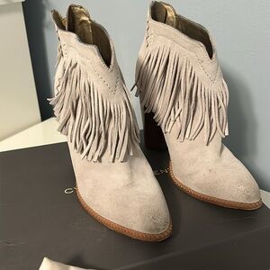 Cynthia Vincent Fringe Ankle Boot